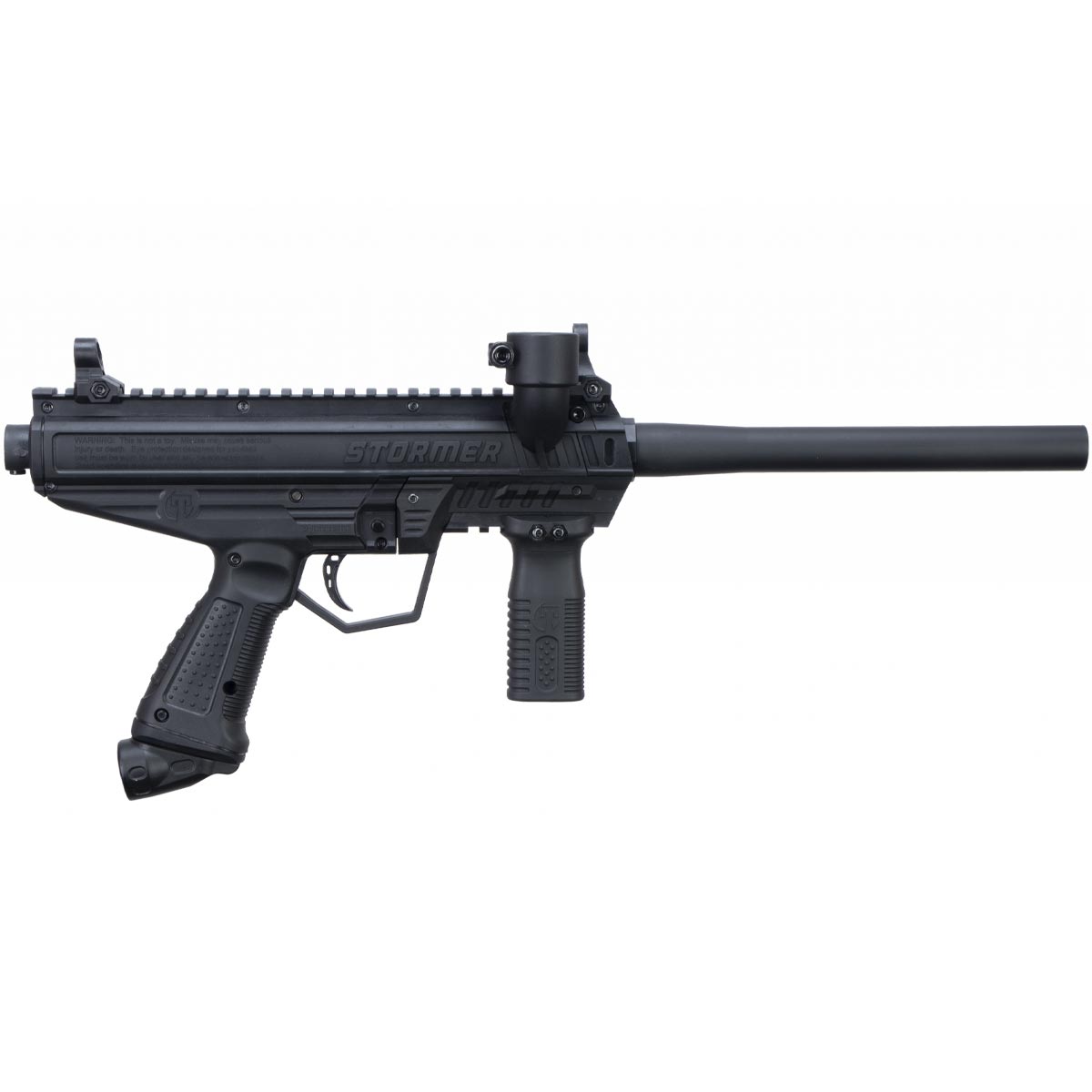 Right profile Tippmann Stormer Basic beginner mechanical Paintball Marker Black