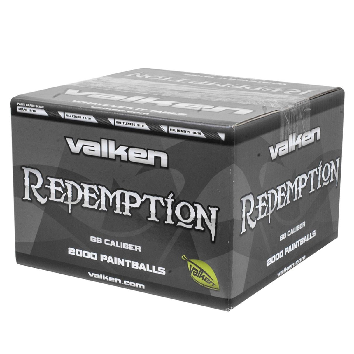 Valken Redemption Paintballs 2000 Rounds Black/Orange Shell Orange Fill