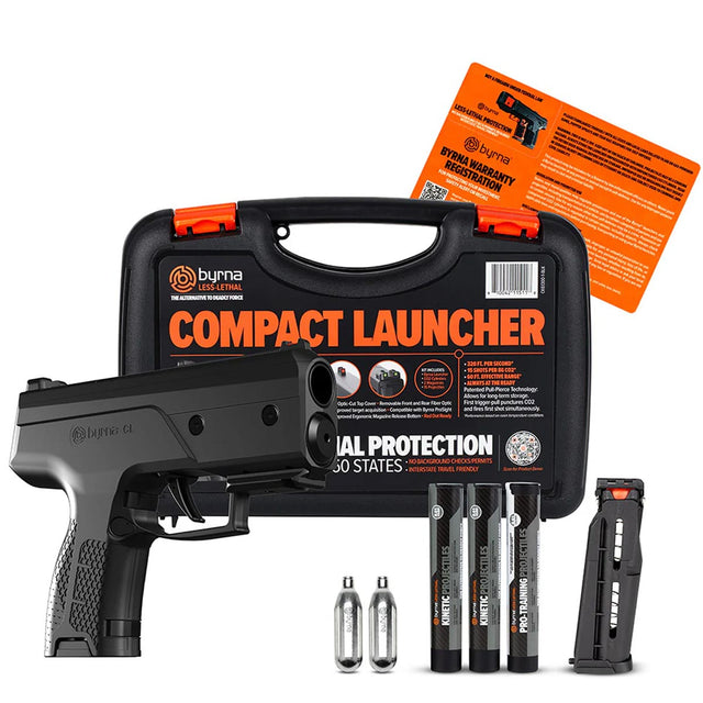 Byrna CL Universal Kit in Black with case, 2 magazines, 2 co2 cartridges and 3 tubes of projectiles