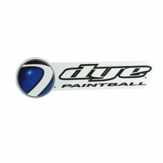 Dye Paintball logo with blue and white design on a white background