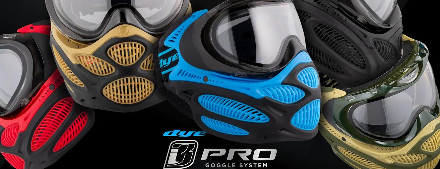 Dye i3 Pro goggles in all colors in stock