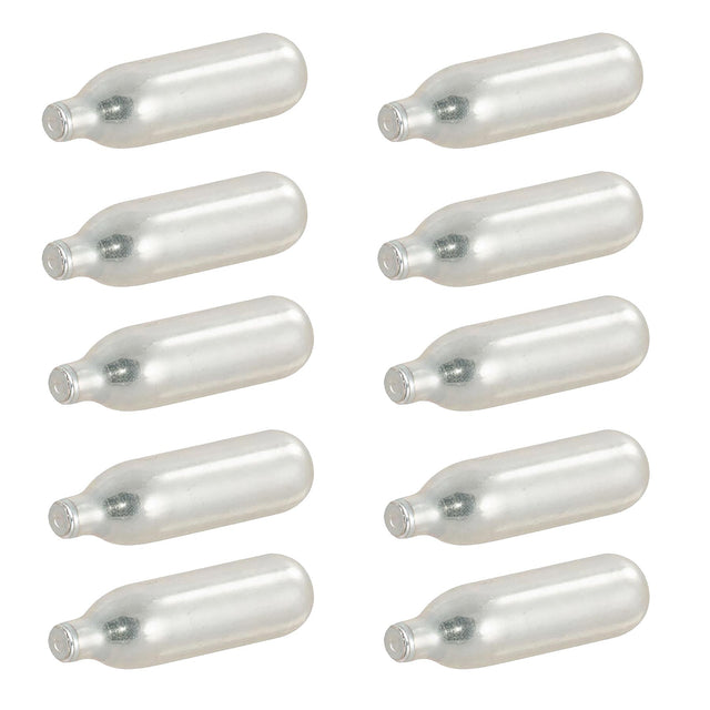 First Strike 8 Gram CO2 Cartridge 10 Pack 10 cartridges arranged in columns