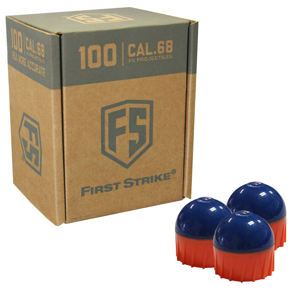First Strike Rounds 100 Count Blue Orange Shell Orange Fill
