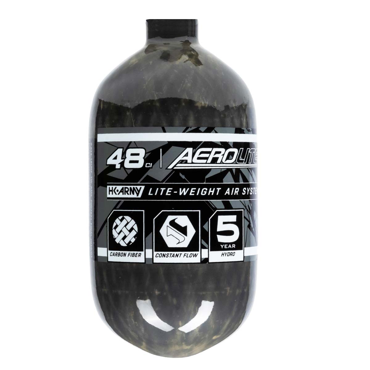 HK Army Aerolite 48ci 4500psi Carbon Fiber Compressed Air Bottle Only Smoke