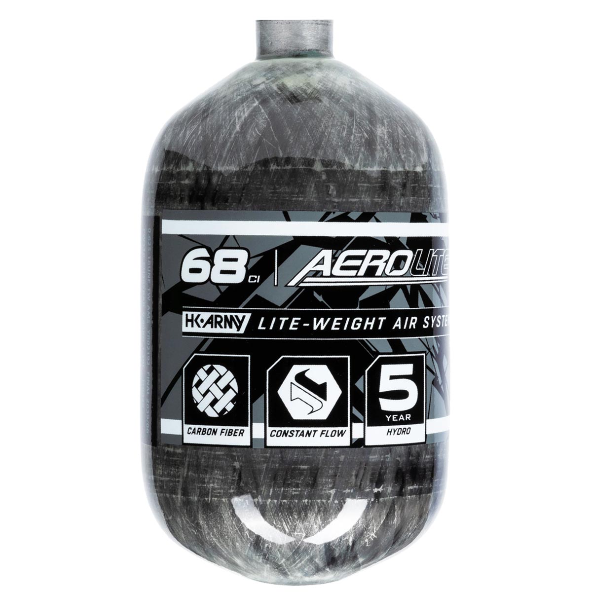 HK Army Aerolite 68ci 4500psi Carbon Fiber Compressed Air Bottle Only Clear