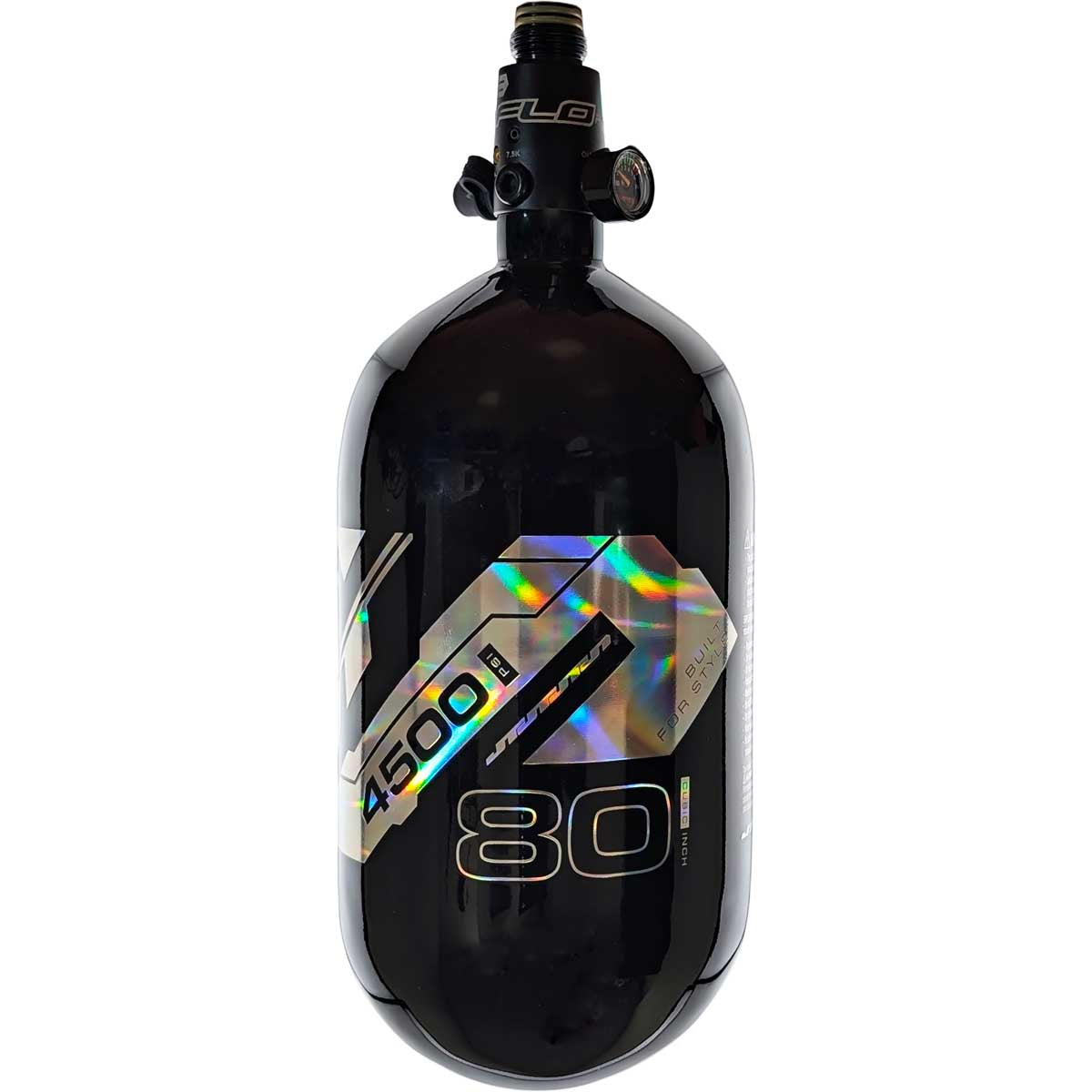 JT Ultra Lite Carbon Fiber Air Tank 80ci 4500psi Black/Spectral w FLO Pro Reg