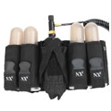 NXE SP Series 4+1 Pod and Tank Paintball Harness Black *With TUBES