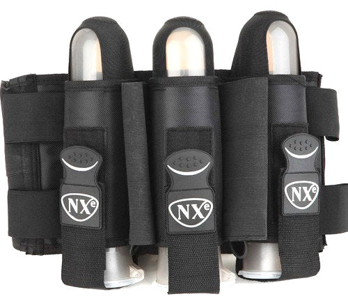 NXE TP Series Pro Pak 3+2+2 Paintball Harness Black *With 4 TUBES*
