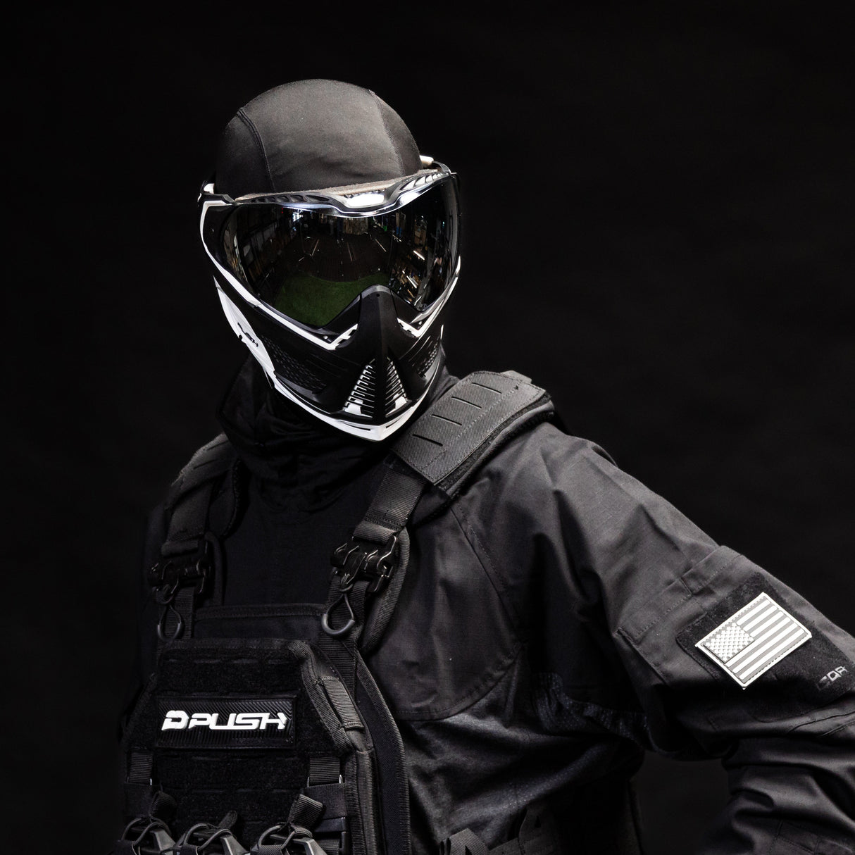 Unite Goggle Mk II - Seeker (Black/White) - Silver Lens