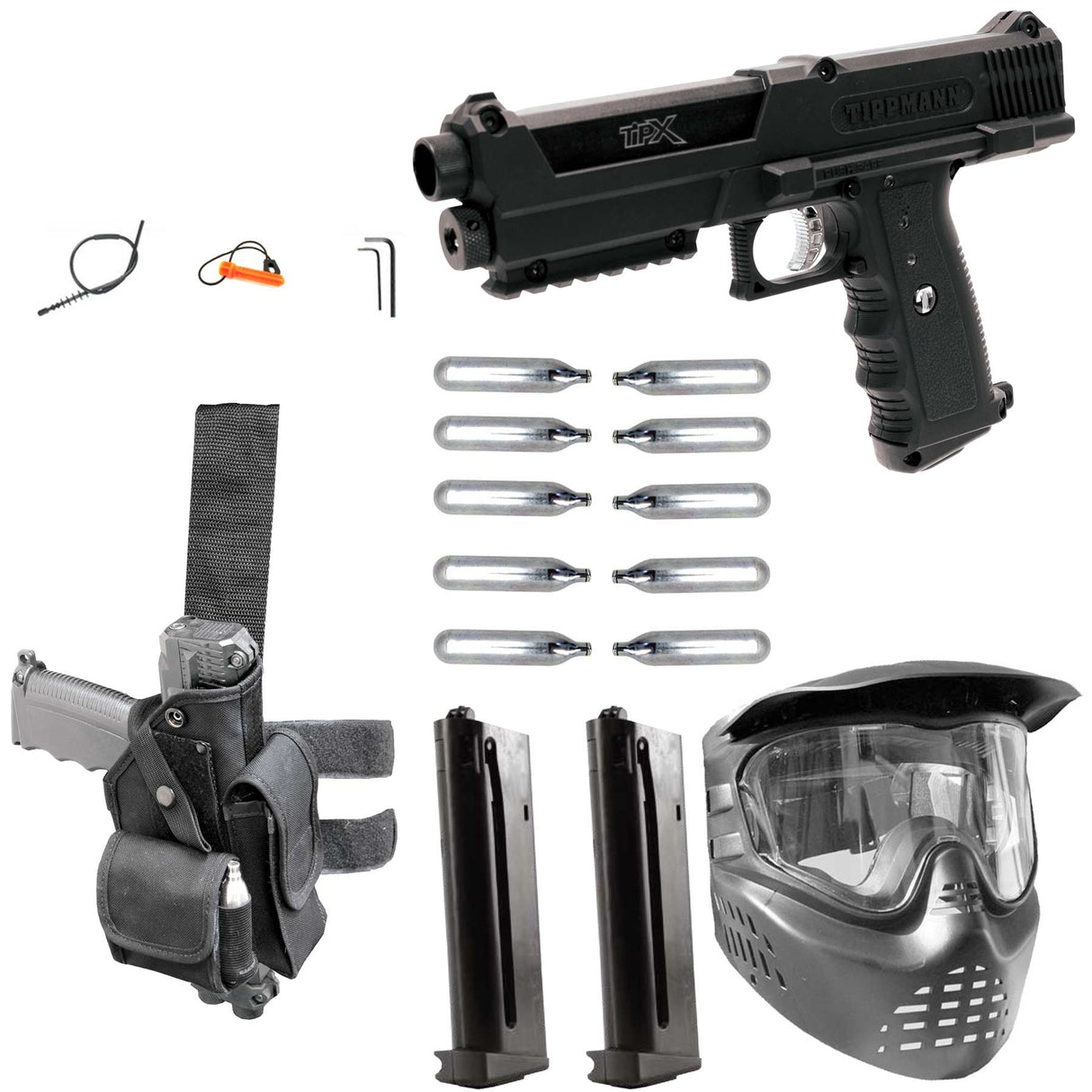Tippmann TiPX Paintball Pistol Vanguard Package - Black