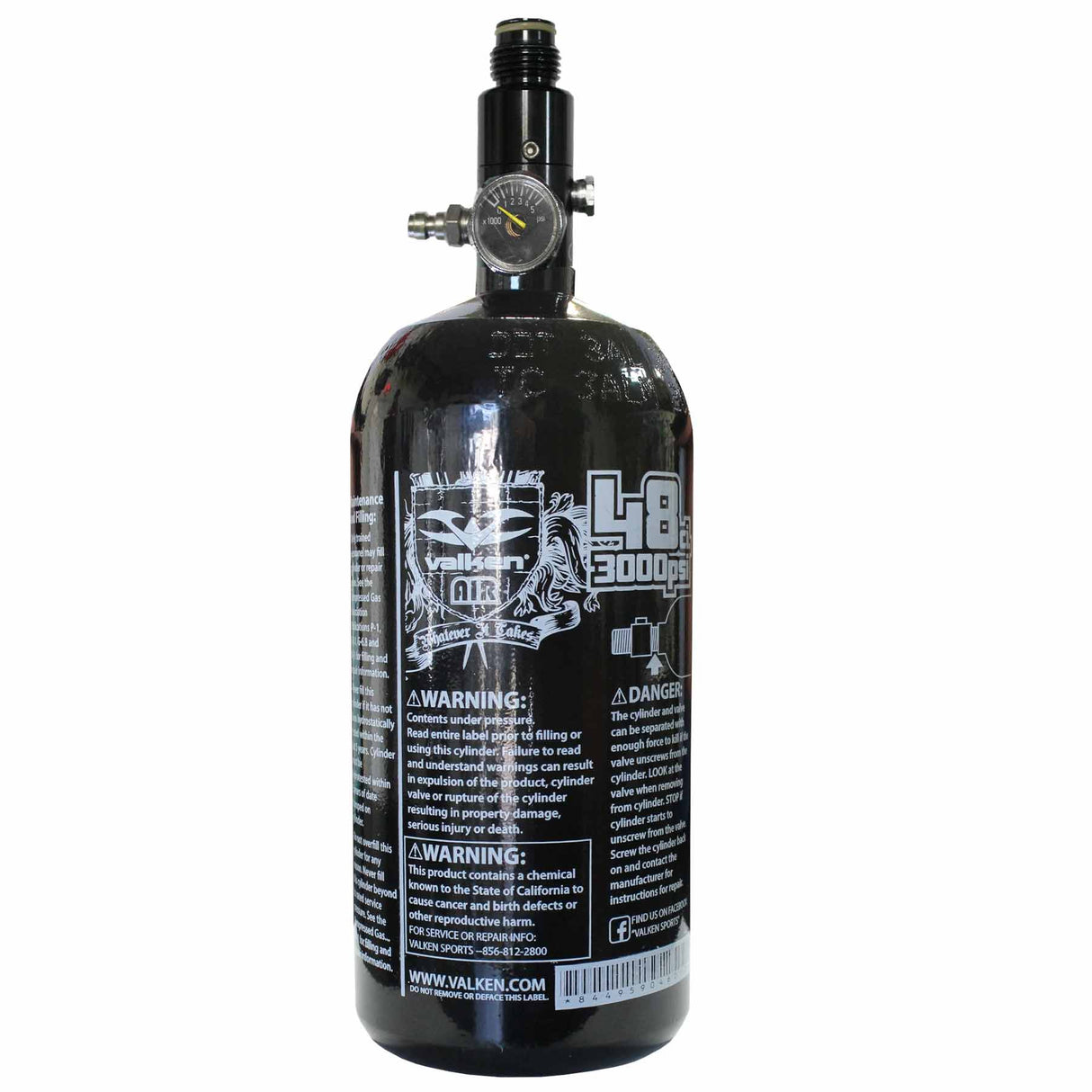 Valken 48 ci 3000 psi Aluminum Paintball Air Tank