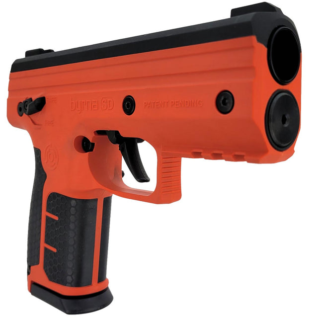Right side angle right side of Byrna SD Launcher Orange