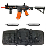 Byrna Mission 4 Launcher Kit with black case and 2 co2 cartridges on a white background