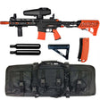 Byrna Mission 4 Rifle with 200 Round Hopper and Flex Fuel Tank installed with rifle case