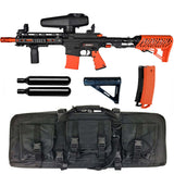 Byrna Mission 4 Rifle with 200 Round Hopper and Flex Fuel Tank installed with rifle case