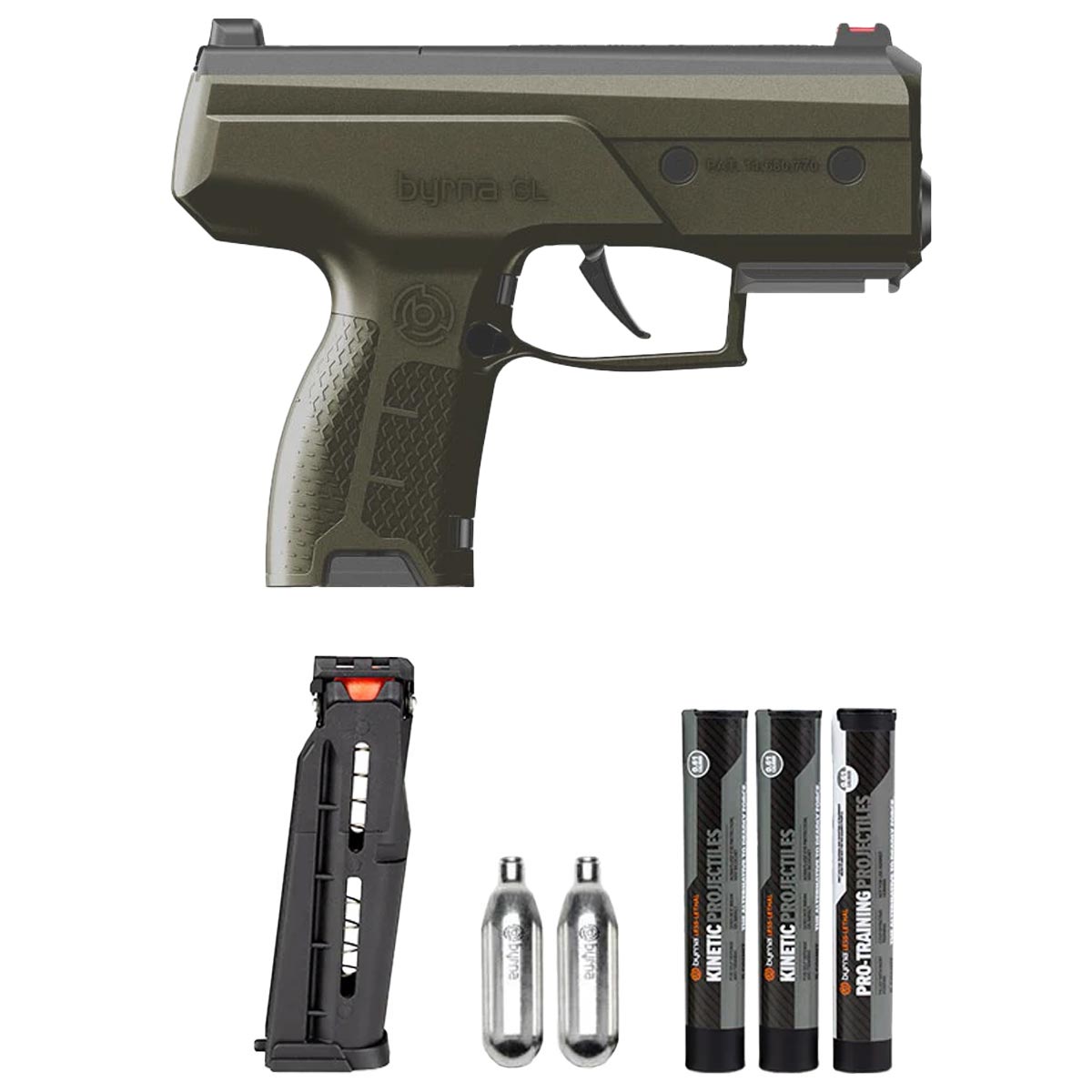 Byrna CL Compact Launcher Universal Kit Green Cerakote