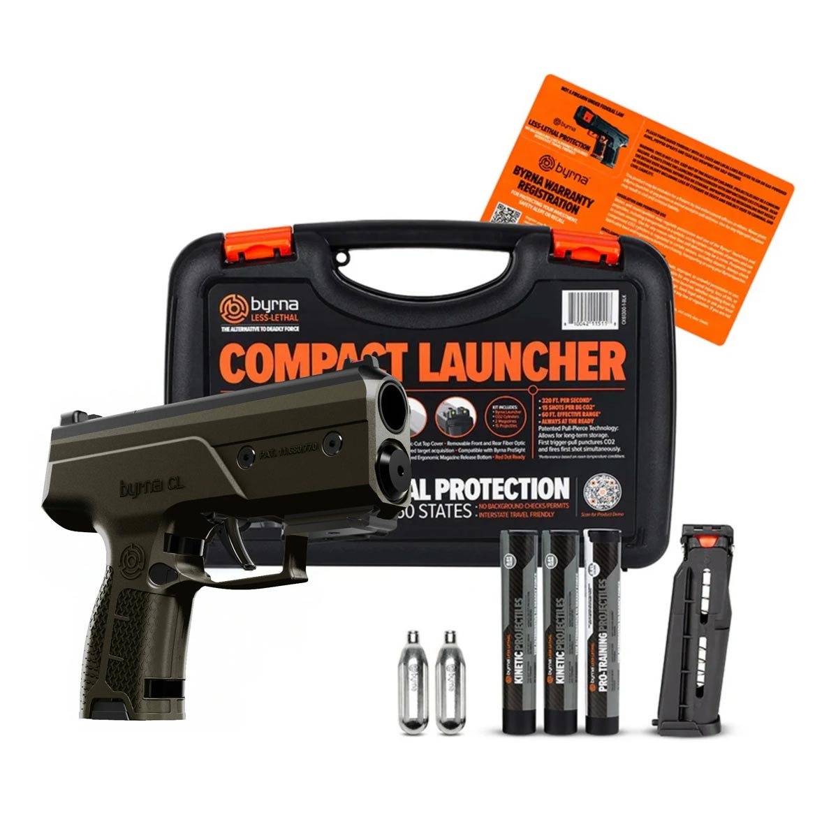 Byrna CL Compact Launcher Universal Kit Green Cerakote – Discount