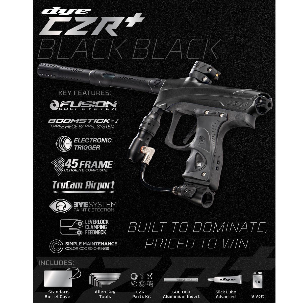 Dye Rize CZR+ Paintball Marker features graphic