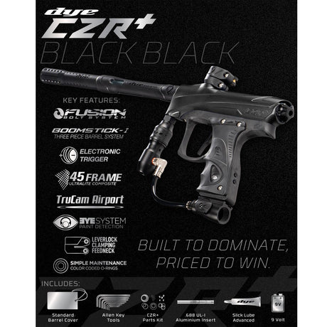 Dye Rize CZR+ Paintball Marker features graphic
