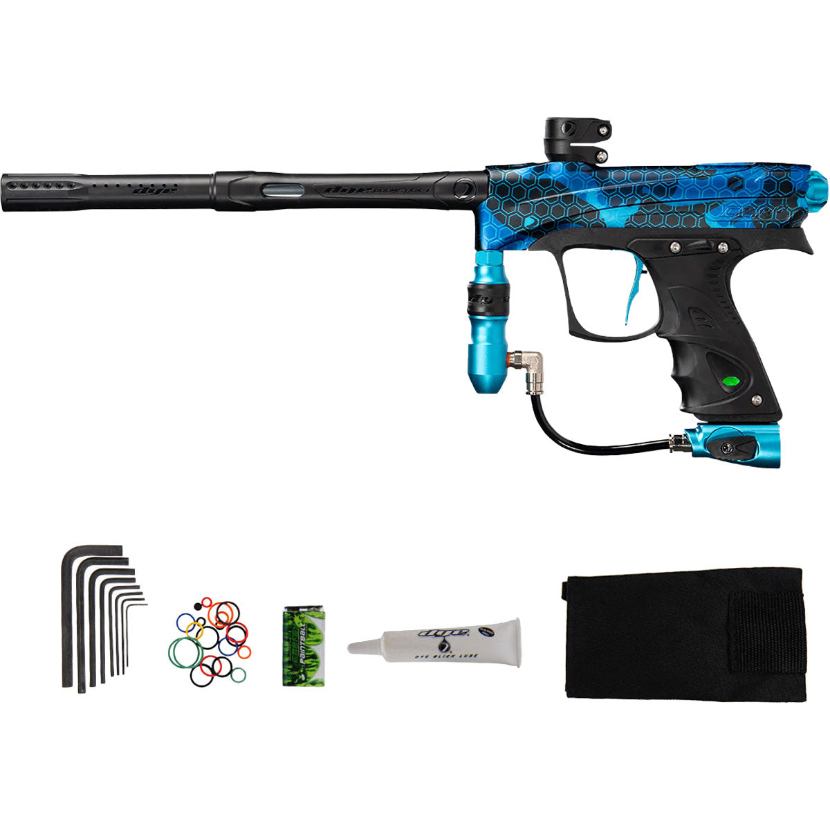 Dye Rize CZR+ Paintball Marker blue and black pattern