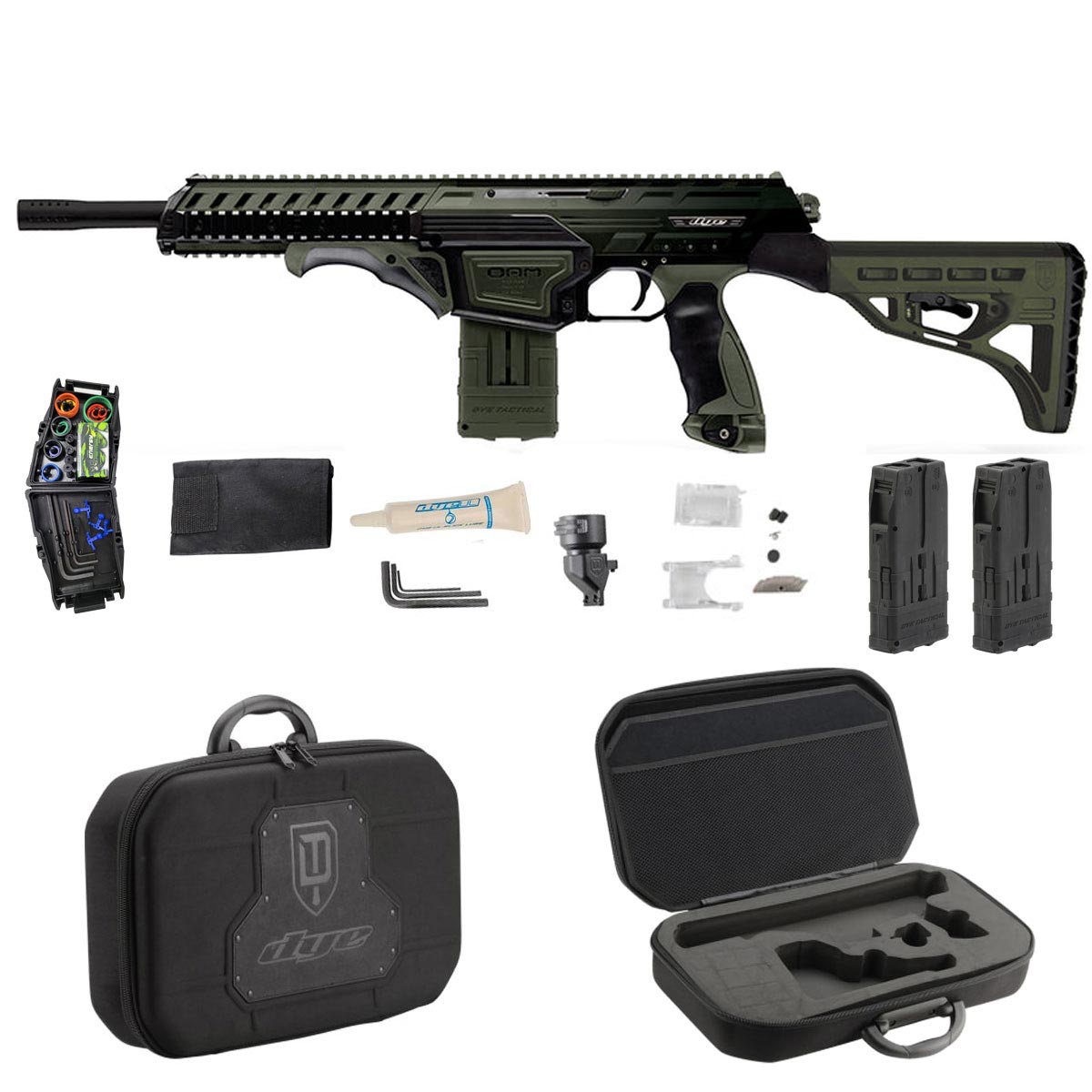 Dye DAM Tactical Paintball Marker Black Olive Fade