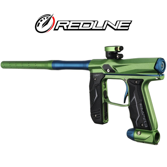 Empire Axe 2.0 with Redline OLED Board Dust Mantis Green Dust Savoy Blue rear side view