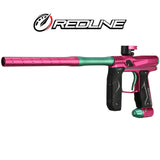 Left front angle Empire Axe 2.0 with Redline OLED Board Dust Hot Pink Dust Teal on a white background.