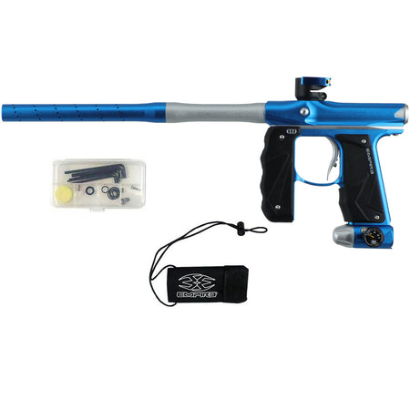 Empire Mini GS Paintball Marker Blue Silver Dust w 2 PC Barrel Default Title