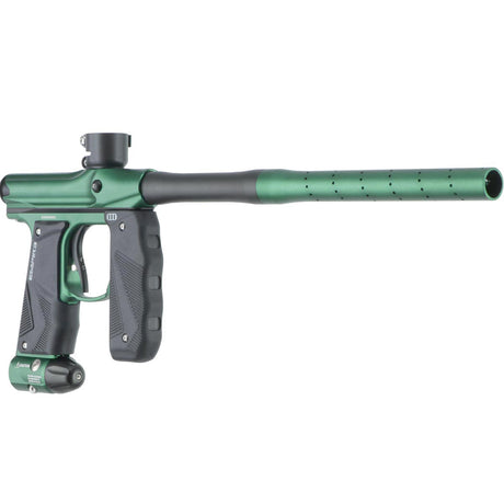 Empire Mini GS Paintball Marker Green Black Dust angled right side view