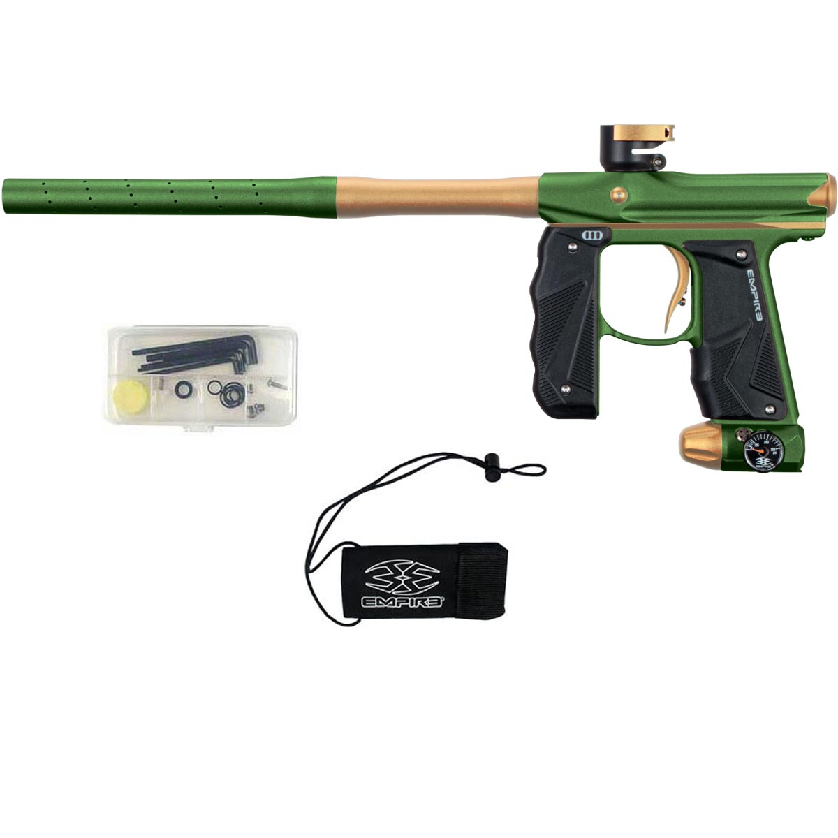 Empire Mini GS Paintball Marker Olive Tan Dust w 2 PC Barrel