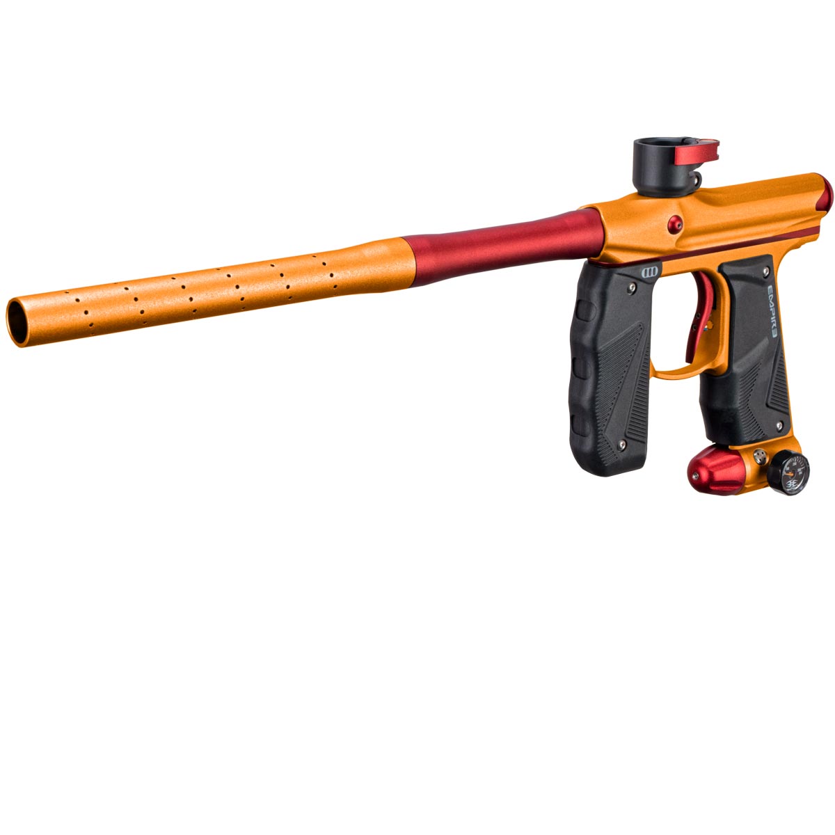Empire Mini GS Paintball Marker Orange Red Dust w 2 PC Barrel