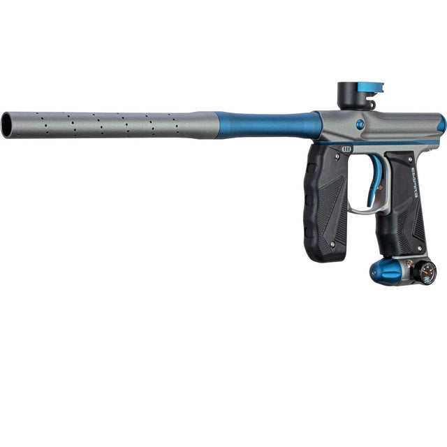 Empire Mini GS Paintball Marker Grey / Navy Blue Dust w 2 PC Barrel Rookie Package
