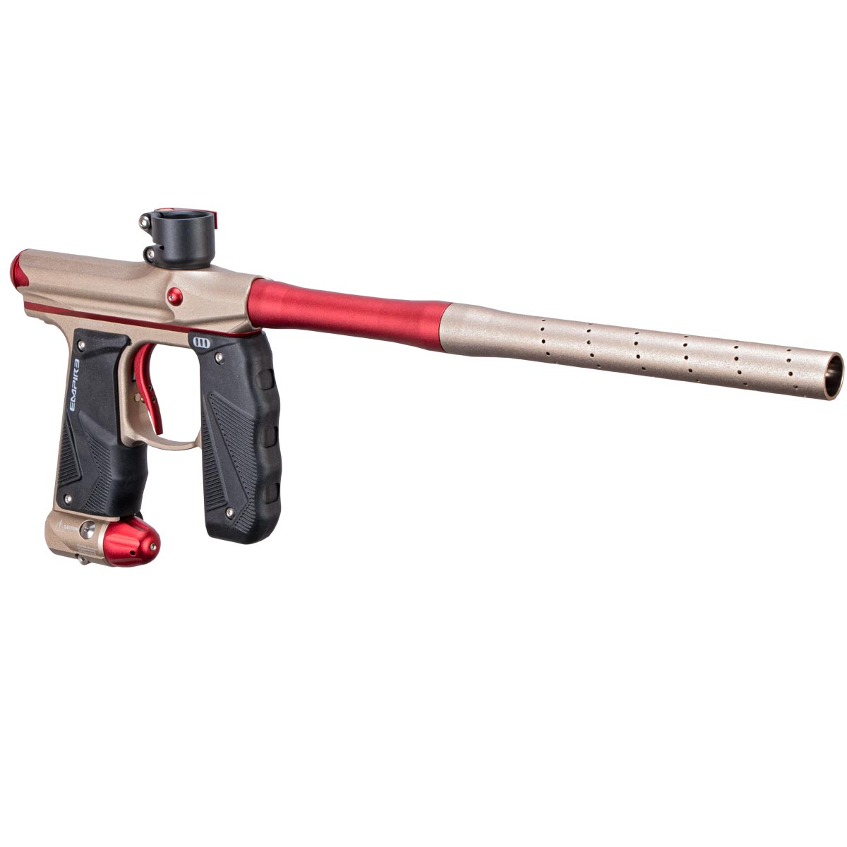 Empire Mini GS Paintball Marker Tan / Red Dust w 2 PC Barrel Rookie Package