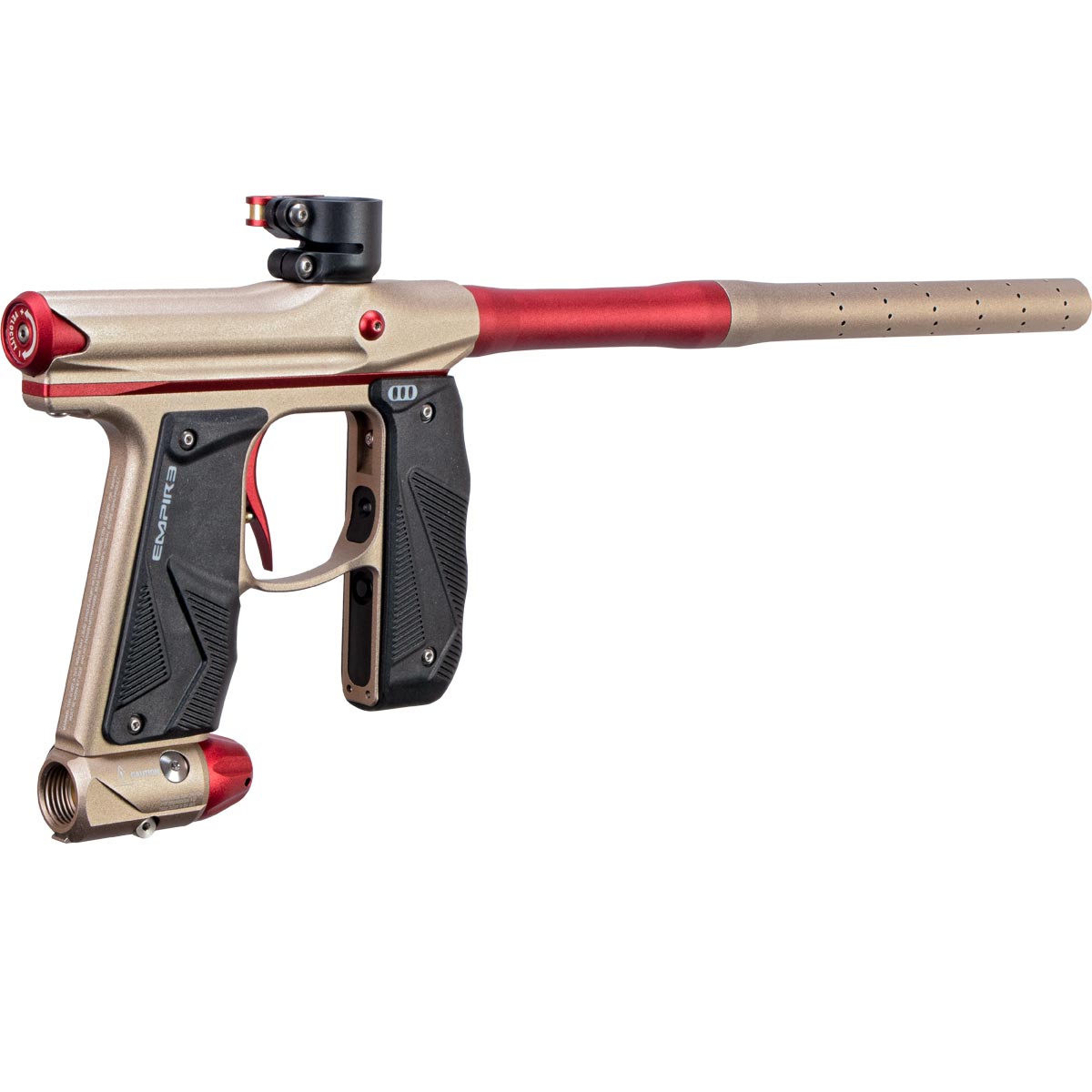 Empire Mini GS Paintball Marker Tan / Red Dust w 2 PC Barrel Rookie Package