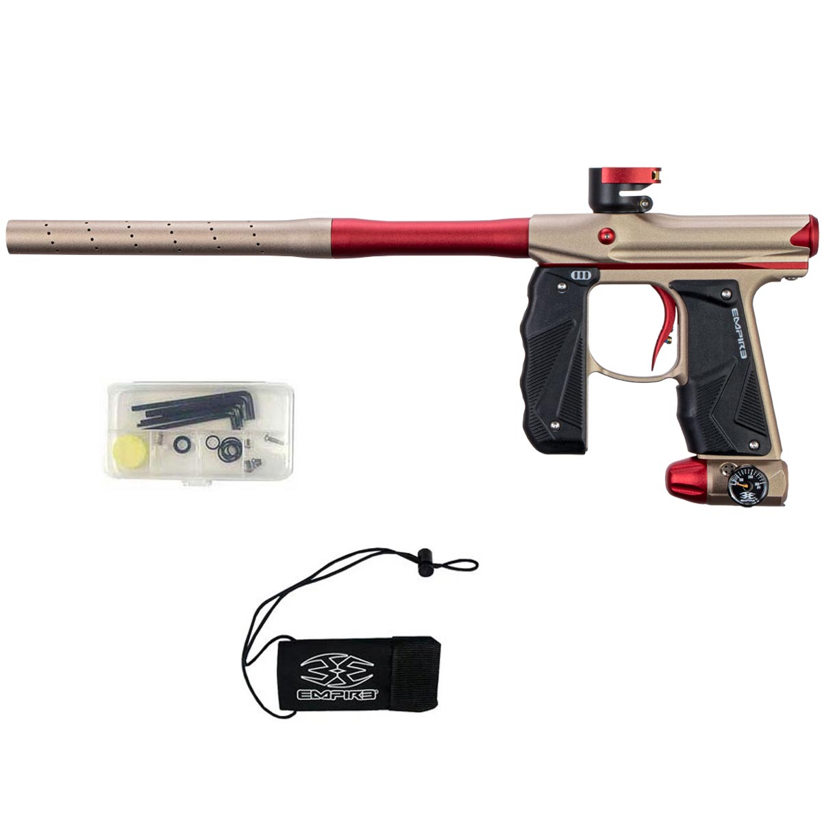 Empire Mini GS Paintball Marker Tan Red Dust w 2 PC Barrel
