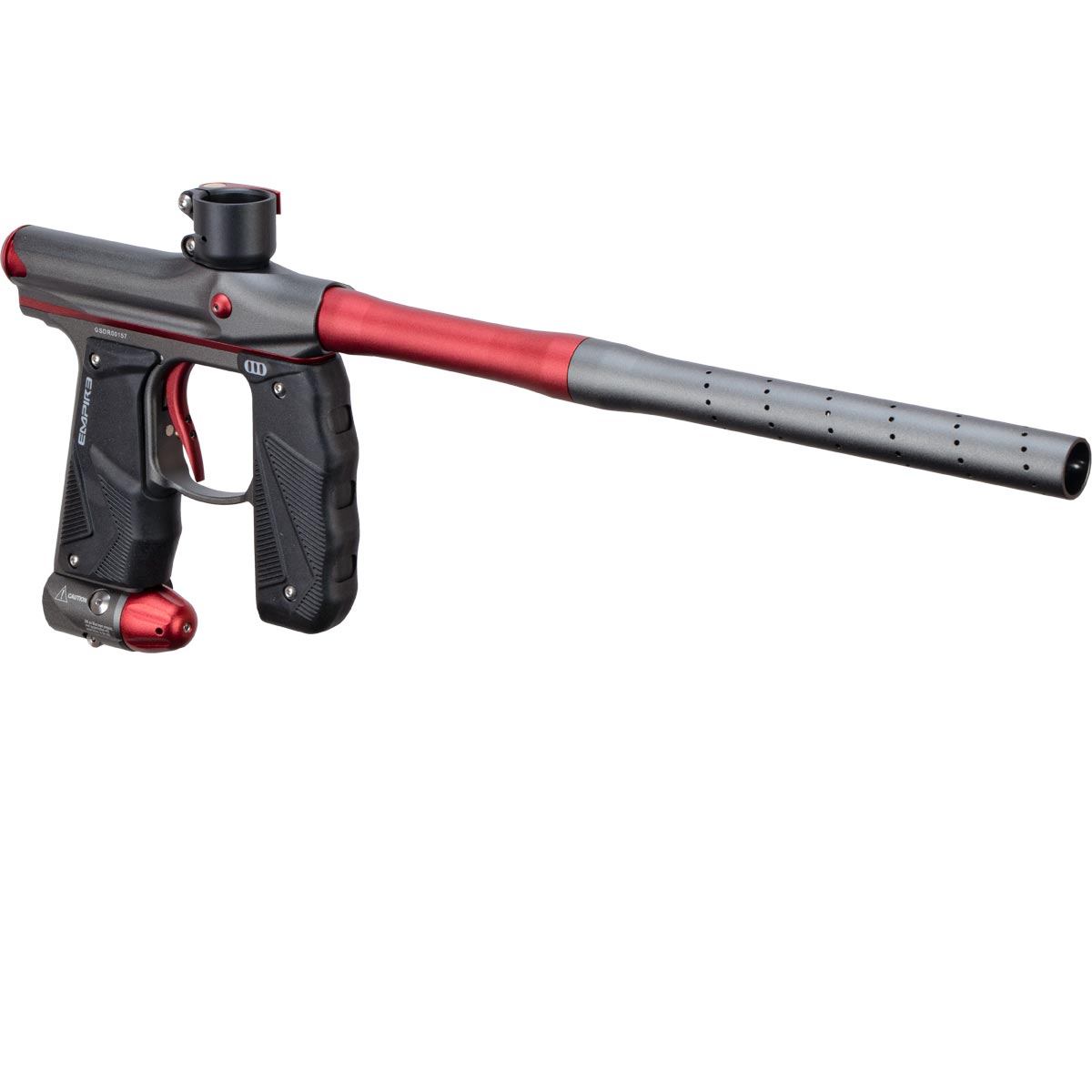 Empire Mini GS Paintball Marker Grey / Red Dust w 2 PC Barrel Rookie Package