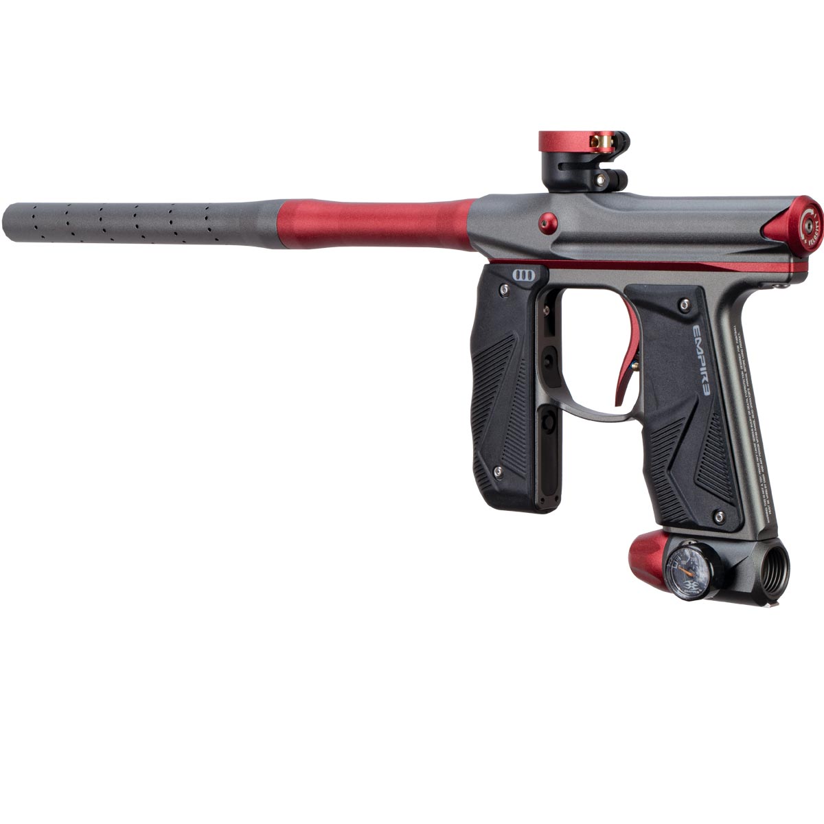 Empire Mini GS Paintball Marker Grey Red Dust w 2 PC Barrel