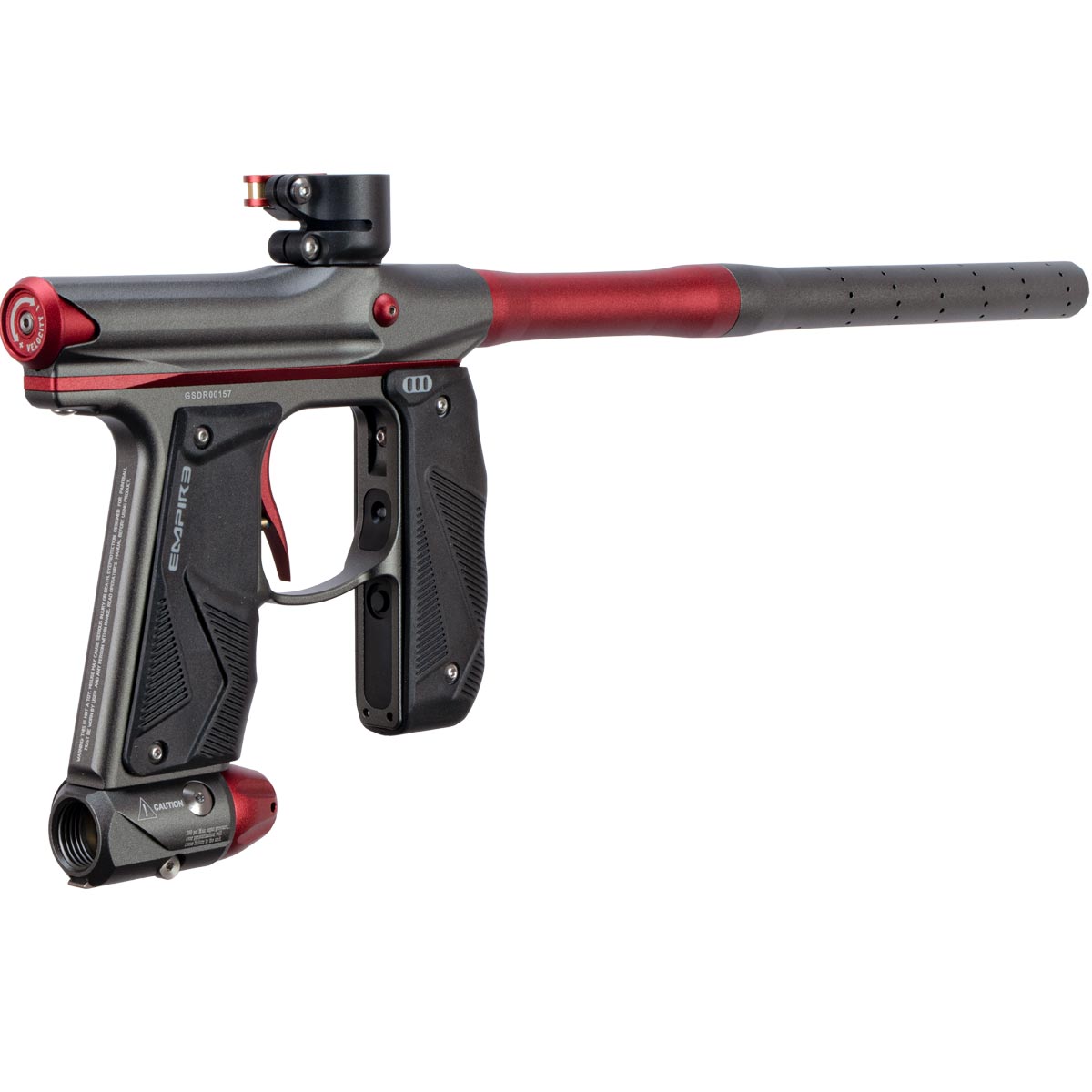 Empire Mini GS Paintball Marker Grey Red Dust w 2 PC Barrel