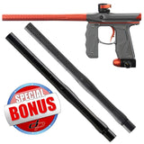 Empire Mini GS Paintball Gun Grey/ Orange Dust with FREE Empire Driver XX 2pc Barrel 14 Inch