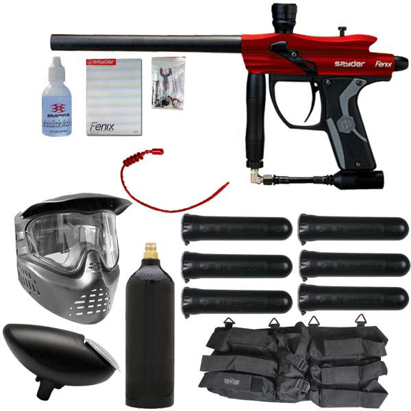 Spyder Fenix 2012 Paintball Starter Package Hot Red