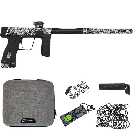 Planet Eclipse GTek 180R Titan White paintball marker with case and accesssories