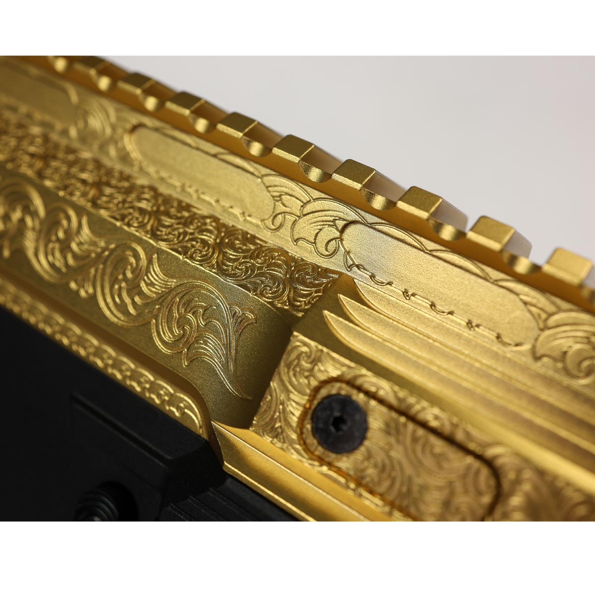 Engraving on the Gold Scroll EMF200 Paintball Marker