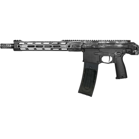 left sider Planet Eclipse EMF200 Ghost Acid Silver Paintball Marker on a white background