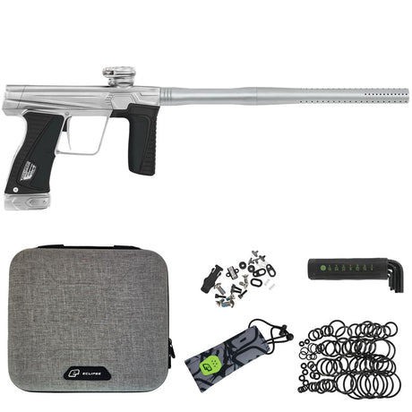 Planet Eclipse GTek 180R Silver paintball marker with case and accessories