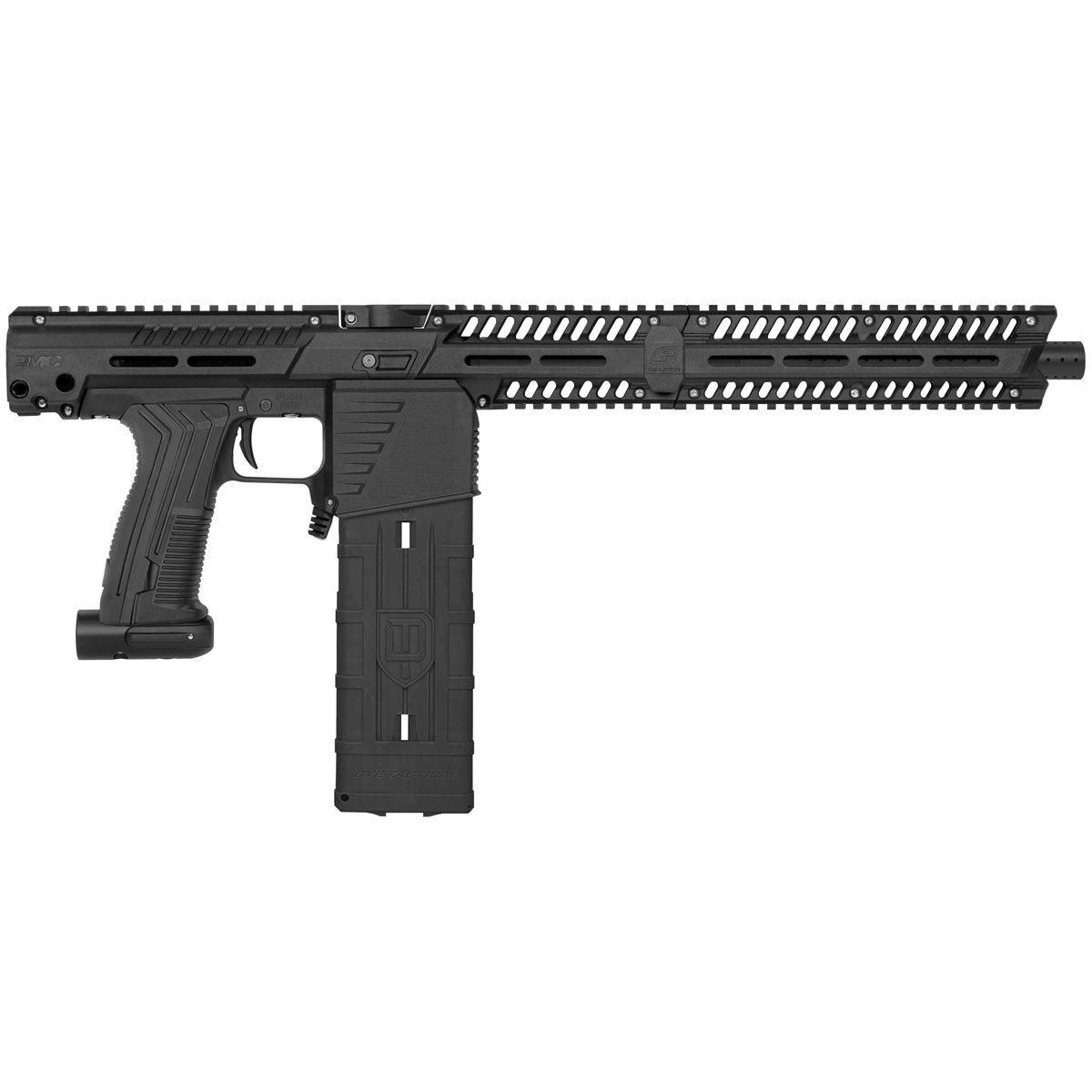 Planet Eclipse EMF100 Sport Mag Fed Paintball Marker Black with magazine installed