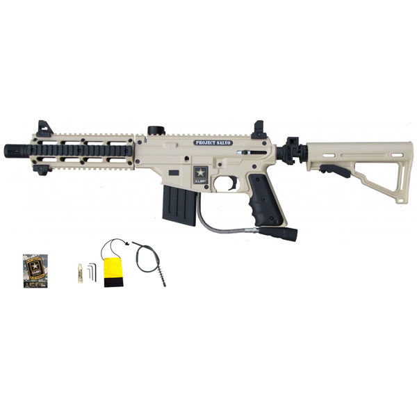 Tippmann US Army Project Salvo Paintball Gun - Tan / Black