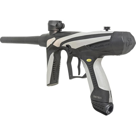 Tippmann Vantage Paintball Marker Gray Black semi auto entry level on a white background left side left rear angle