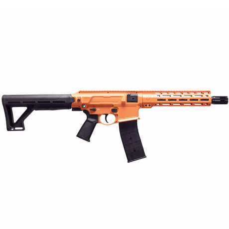 right side P2P Defensor 68C Full Auto Home Defense Pepper Rifle 40 Joules on a white background