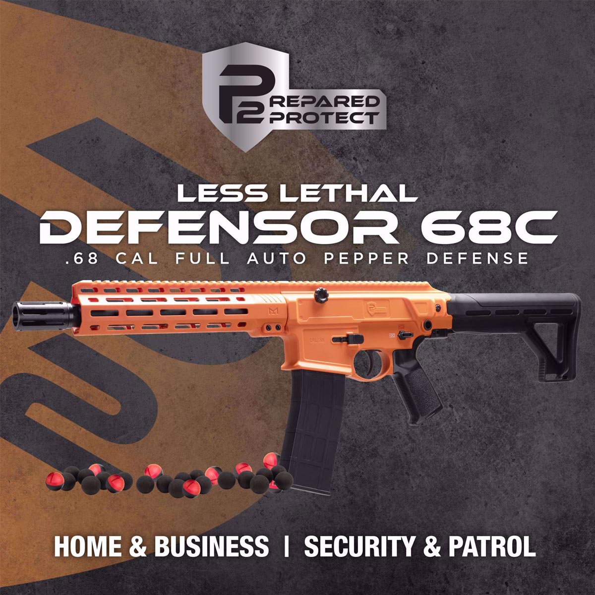P2P Defensor 68C Full Auto Home Defense Pepper Rifle 40 Joules ...