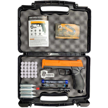 Umarex T4E HDP50 Gen 2 P2P Pistol in pistol case with rounds, co2 cartridges and cleaner